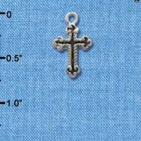 C1175 - Cross Silver Charm (6 charms per package)