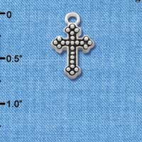 C1188* - Cross Silver Charm (6 charms per package)