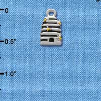 C1219 - Bees 4 Beehive Silver Charm Mini (6 charms per package)