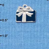 C1225 - Present Blue Silver Charm (6 charms per package)