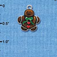 C1230 - Gingerbread Boy Silver Charm (6 charms per package)