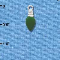 C1237 - Light Green Silver Charm (6 charms per package)