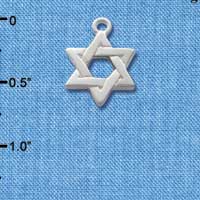 C1242 - Star Of David Silver Charm (6 charms per package)