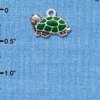 C1255* - Turtle Side Silver Charm (left & right) (6 charms per package)