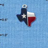 C1257 - Texas Lone Star Silver Charm (6 charms per package)