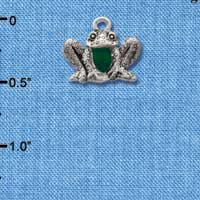 C1260 - Frog Front Silver Charm (6 charms per package)