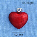 C1270 - Red Enamel Heart Charm (6 charms per package)