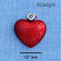 C1270 - Red Enamel Heart Charm (6 charms per package)