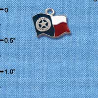 C1296 - Texas Flag Ranger Silver Charm (6 charms per package)