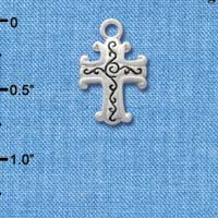 C1305 - Cross Silver Charm (6 charms per package)