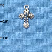 C1308 - Cross Silver Charm (6 charms per package)