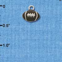 C1310 - Football Silver Charm Mini (6 charms per package)