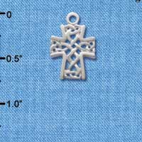 C1356 - Cross Silver Charm (6 charms per package)