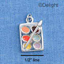 C1417 - Eye shadow Compact Silver Charm (6 charms per package)