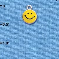C1418 - Smiley Face Silver Charm Mini (6 charms per package)