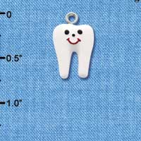 C1420 - Tooth Silver Charm (6 charms per package)