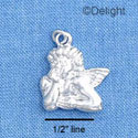 C1442* - Cherub Think Side Silver Charm (6 charms per package)