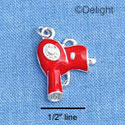 C1451 - Hair Dryer Red Silver Charm (6 charms per package)