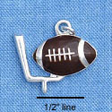 C1478 - Football Goalpost Silver Charm (6 charms per package)