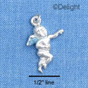 C1492* - Cherub Blue Silver Charm (left & right) (6 charms per package)