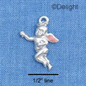 C1493* - Cherub Pink Side Silver Charm (left & right) (6 charms per package)