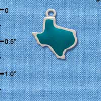 C1541 - Texas Turquoise Silver Charm (6 charms per package)