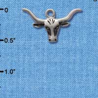 C1558 - Longhorn Silver Charm (6 charms per package)