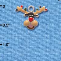 C1618 - Reindeer Lights Silver Charm (6 charms per package)