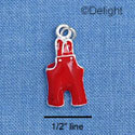 C1622 - Santa's Pants Silver Charm (6 charms per package)