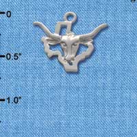 C1639 - Longhorn Texas Silver Charm (6 charms per package)