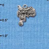 C1640 - Saddle Silver Charm (left & right) (6 charms per package)