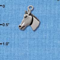 C1650* - Horse Head Silver Charm (6 charms per package)