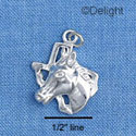 C1651 - Horse Head TX Outline Silver Charm (6 charms per package)
