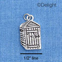 C1653 - Outhouse Silver Charm (6 charms per package)
