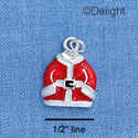 C1677 - Santa's Coat Silver Charm (6 charms per package)