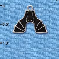 C1792 - Bat Hanging Silver Charm (6 charms per package)