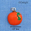 C1795 - Pumpkin Silver Charm (6 charms per package)