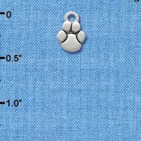 C1818 - Paw Silver  Charm Mini (6 charms per package)