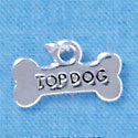 C1843 - Dog Bone Top Dog (6 charms per package)