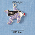 C1877* - Fun Fish Superman Silver Charm (6 charms per package)