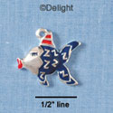 C1880* - Fun Fish Sleeping Silver Charm (6 charms per package)