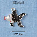 C1881* - Fun Fish Tuxedo Silver Charm (6 charms per package)