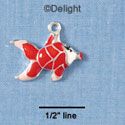 C1882* - Fun Fish Red & Pink Silver Charm (6 charms per package)