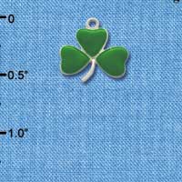 C1895* - Shamrock Silver Charm (6 charms per package)