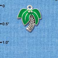 C1901* - Palm Tree Large Silver Charm (left & right) (6 charms per package)