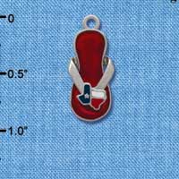 C1939 - Flip Flop Texas Silver Charm (6 charms per package)