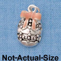C1945 - Easter Egg Bow Small Silver Charm (6 charms per package)