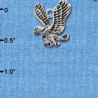 C2031* - Mascot Eagle Silver Charm (6 charms per package)