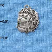 C2033* - Mascot Lion Silver Charm (6 charms per package)