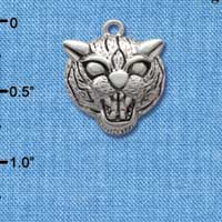 C2036 - Mascot Tiger Silver Charm (6 charms per package)